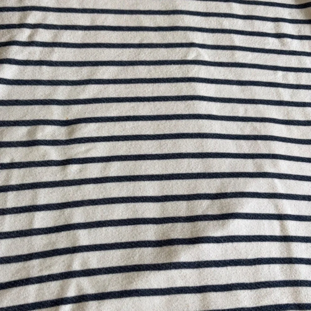 J. Crew Striped T-Shirt Dress Womens M White Navy Blue Prep Boat Core Classic